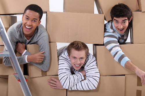 Boxes and household items prepared for transport