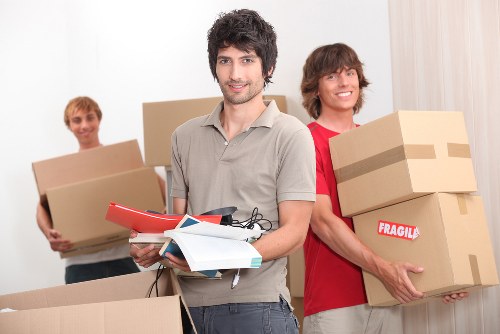 Moving van completing a delivery under UK service terms