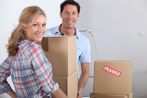Careful loading of bulky household items for transport